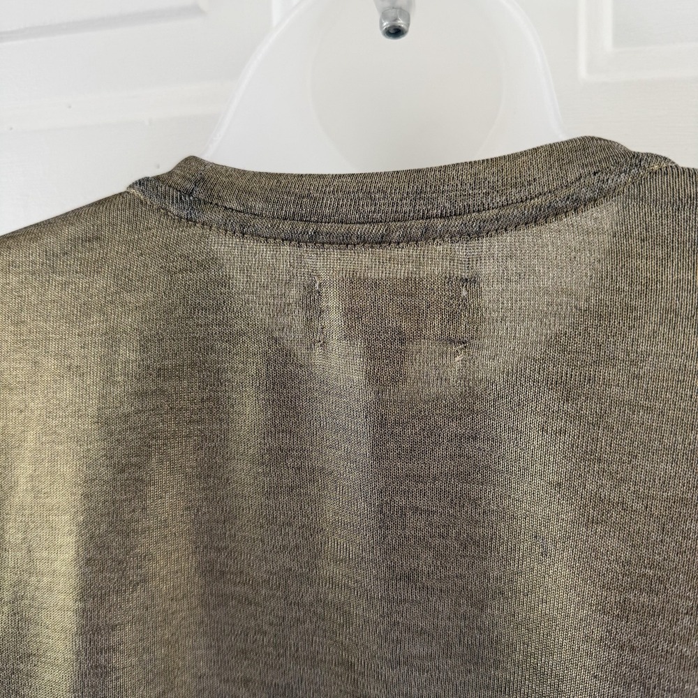 Porridge Shine Glam Tee Shirt Womens Medium Gold Metallic Anthropologie Y2K - Picture 13 of 16